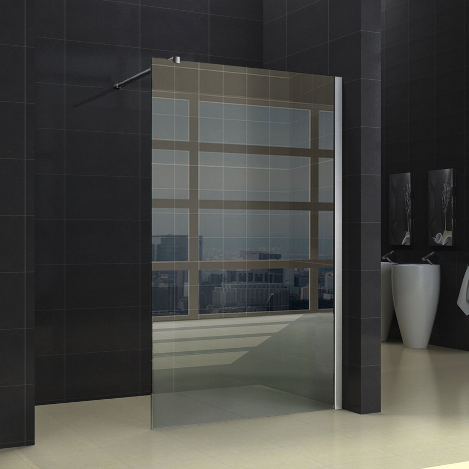 Douchewand Wiesbaden 90x200cm 10mm NANO coating