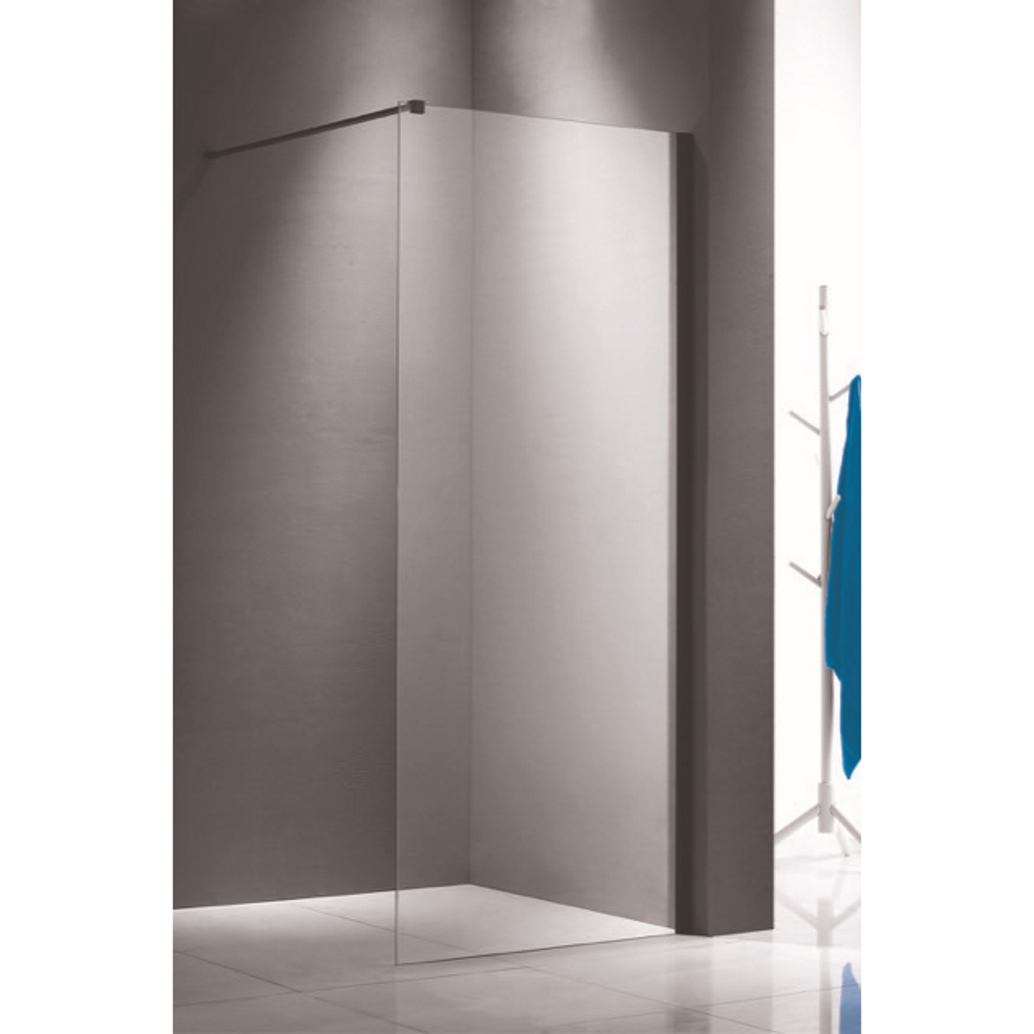 Boss & Wessing Douchewand BWS 120x200 cm Anti-Kalk 10 mm Zwart Profiel