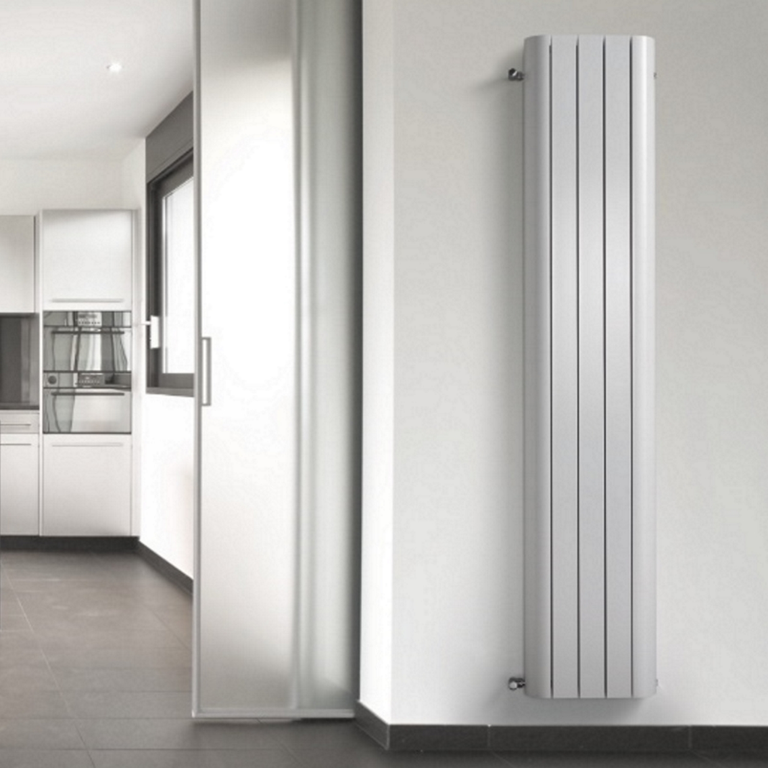 Handdoekradiator Alu Smooth Antraciet 210cm Hoog (In 7 Verschillende Maten)