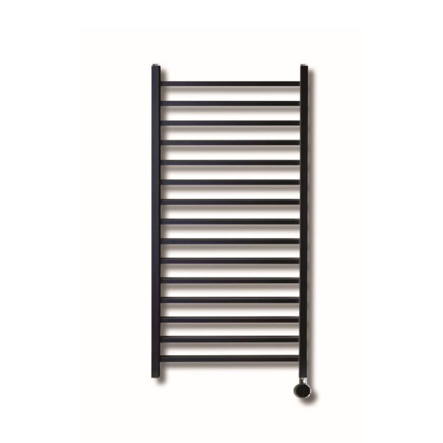 Electrische Radiator Sanicare Qubic 126.4x60 cm 773W Met Zwarte Thermostaat Mat Zwart product afbeelding