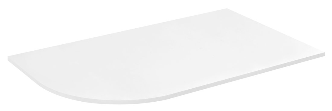 Sapho Gebogen Wastafelblad  Pulse 75,7x46,2 cm Rechts Wit