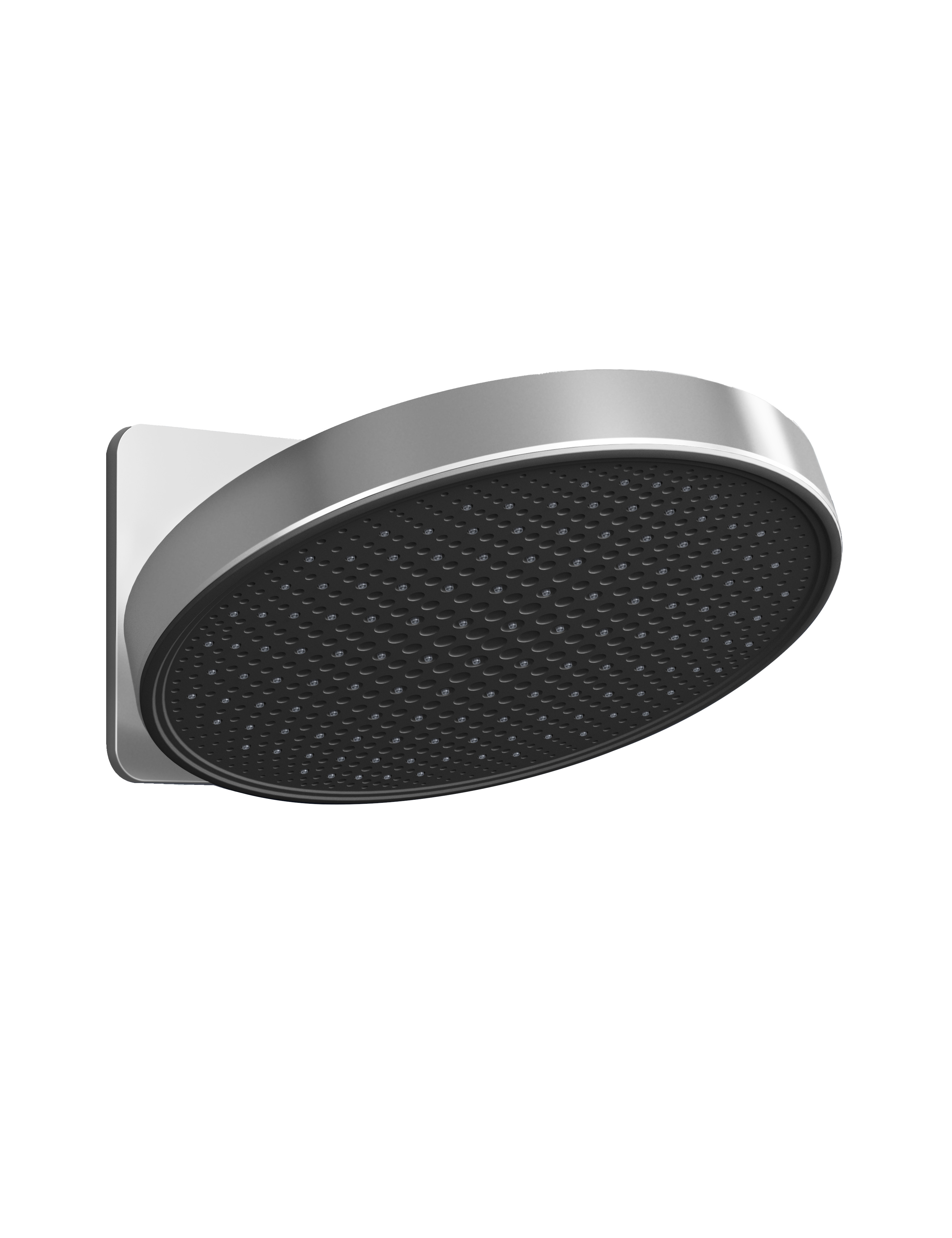 Hotbath Hoofddouche  Cobber 1-F opbouw, 300mm Kantelbare Wandarm Geborsteld Hoogglans Chroom