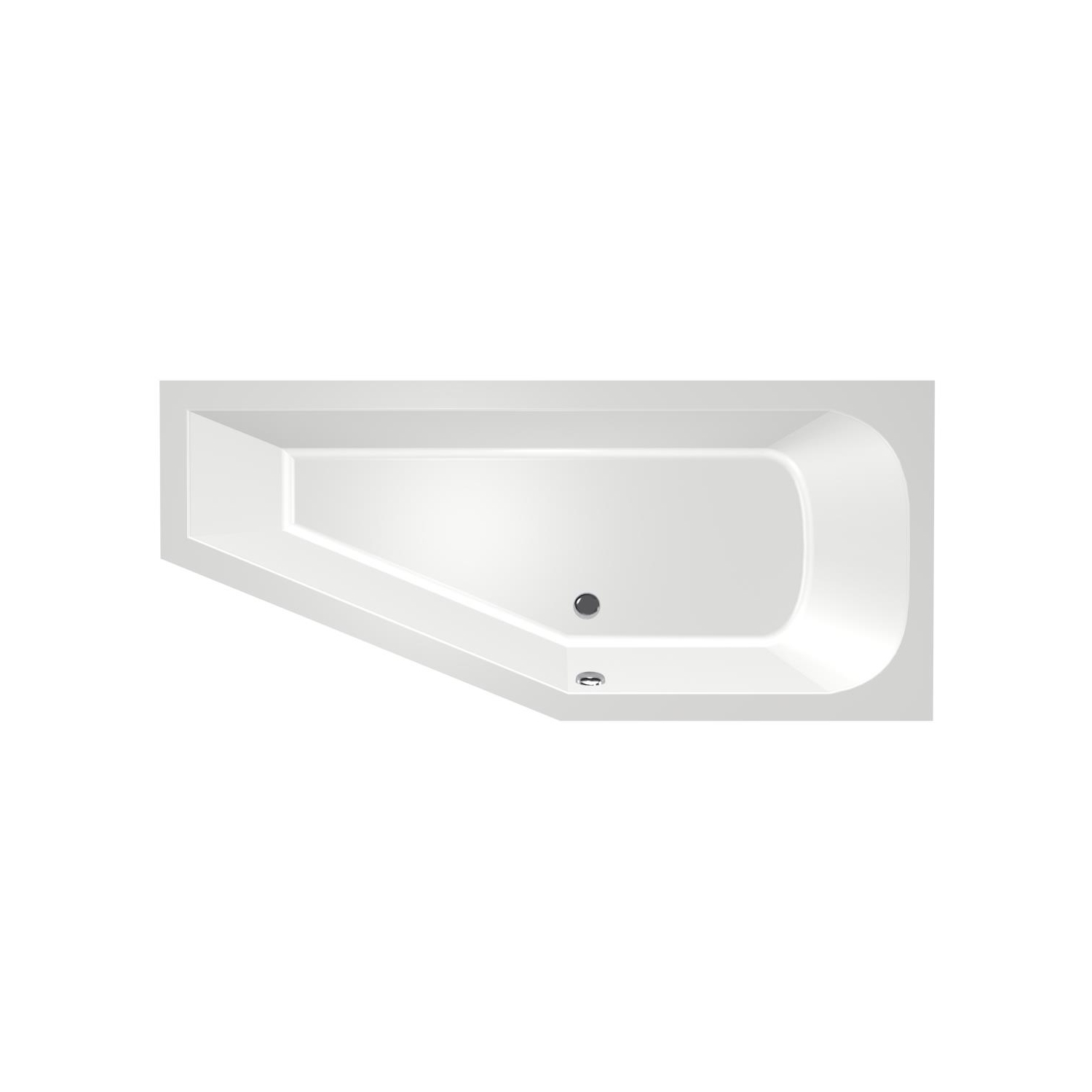 Hoekbad Xenz Lagoon Compact 160x75x45 cm Rechts Wit