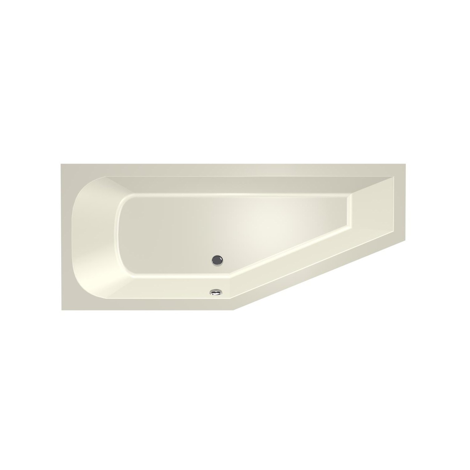 Hoekbad Xenz Lagoon Compact 170x75x45 cm Links Pergamon
