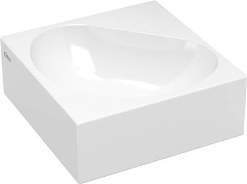 Hoekfontein Clou Flush 5 27x27x10cm Keramiek Glans Wit (Zonder Kraangat)