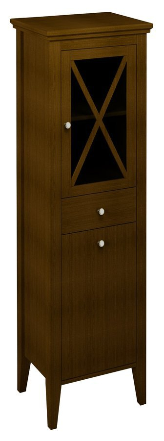 Sapho Hoge Badkamerkast met Wasmand  Cross 49x170x39 cm Massief Hout Rechts