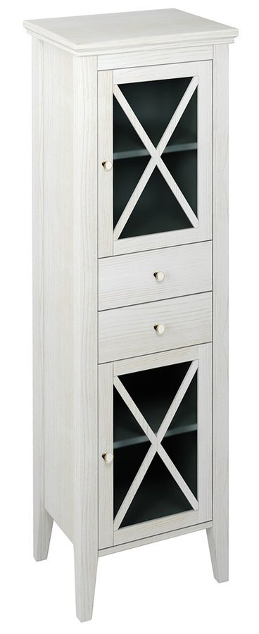 Sapho Hoge Badkamerkast  Cross 49x170x39 cm Wit Hout Rechts