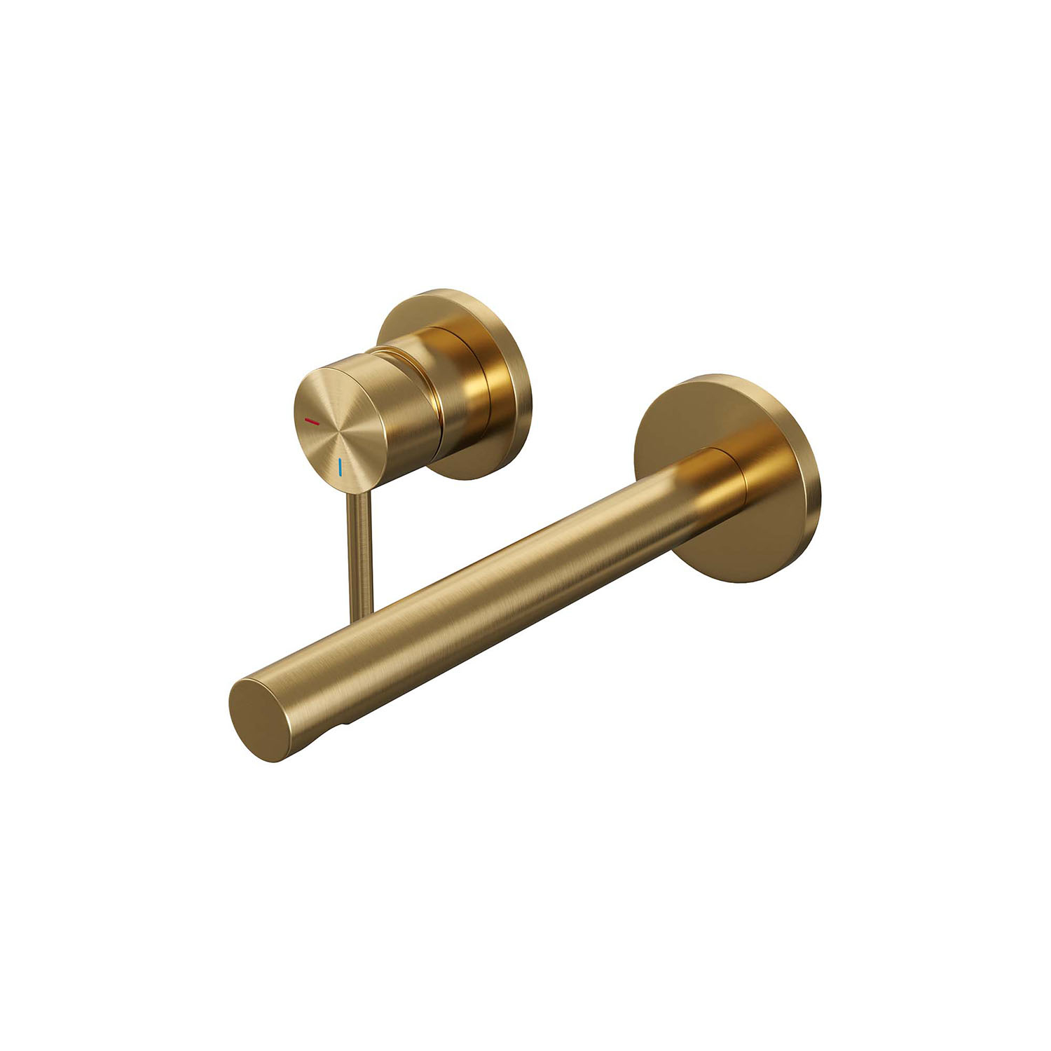 Inbouw Wastafelmengkraan Brauer Gold Edition Ronde Hendel Rechte Uitloop Geborsteld Goud Met Rozetten product afbeelding