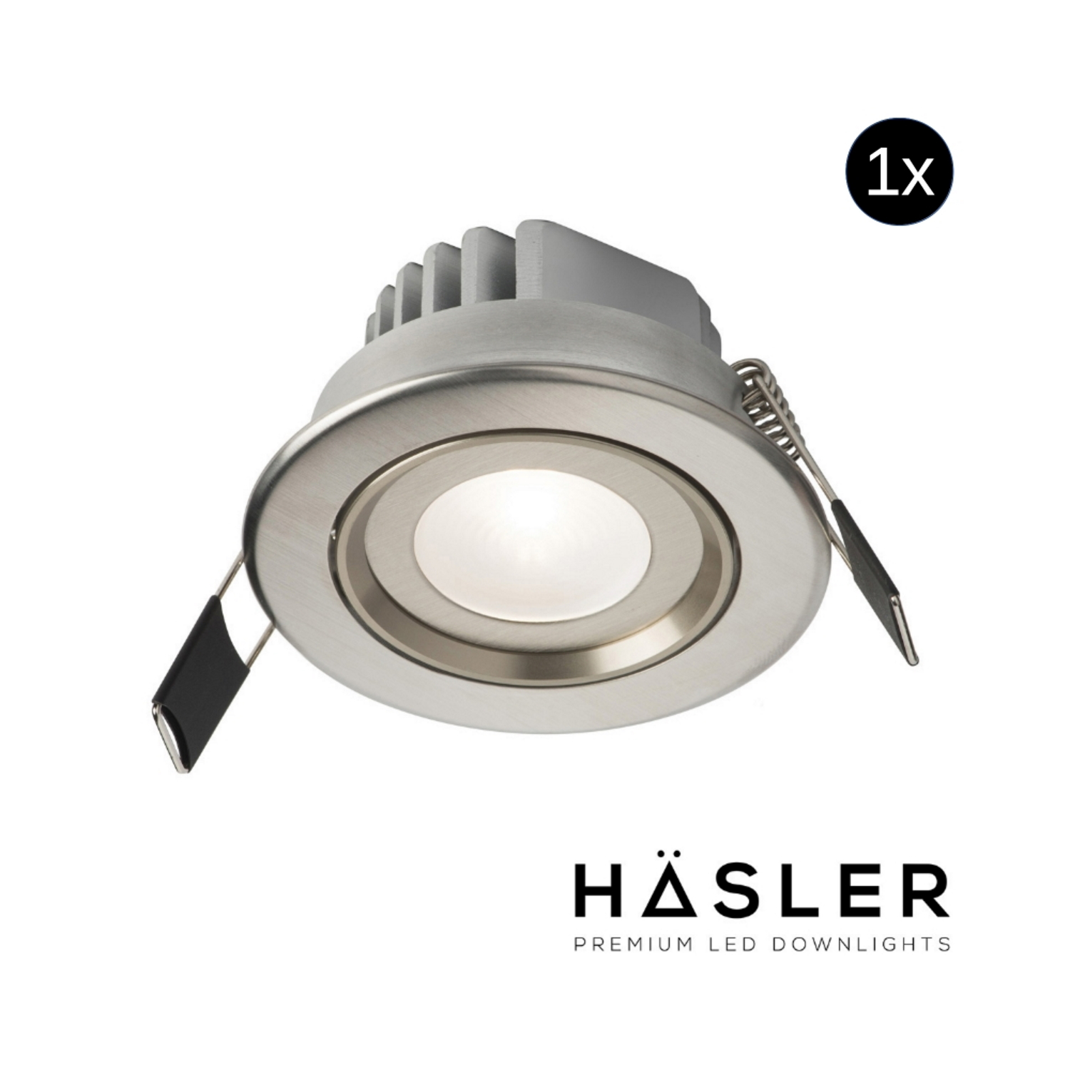 Inbouwspot Häsler Tarragona Incl. Fase Aansnijding Dimbaar 8 cm 4 Watt Helder Wit RVS Set 1x
