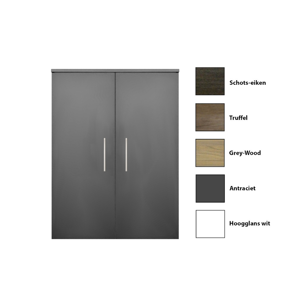 Kolomkast Sanicare Q4/Q15 2-Deurs Soft-Closing 90x67x32 cm Truffel product afbeelding