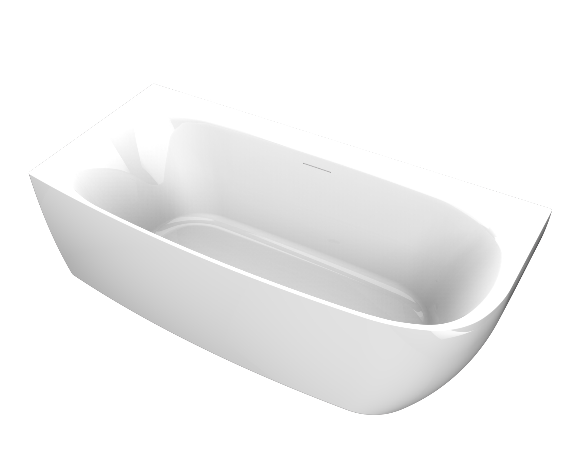 Arcqua Ligbad  Tira Back To Wall 170x80x58 Acryl Glans Wit Links