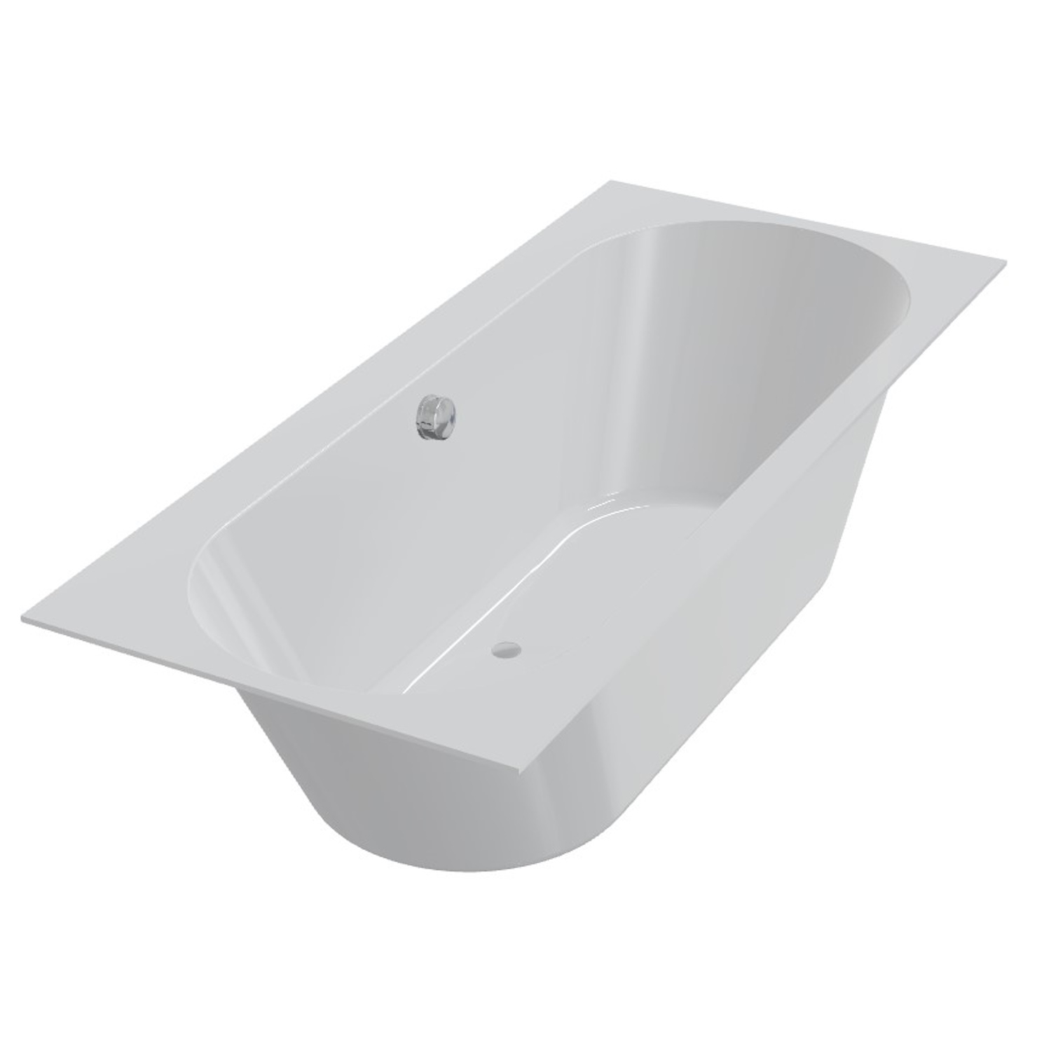 Ligbad Beterbad Xenz Madeira 160x75 cm Inclusief Badpoten Wit
