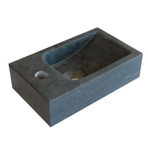 Hardstenen fontein Mini met kraangat links 18x30x8 cm