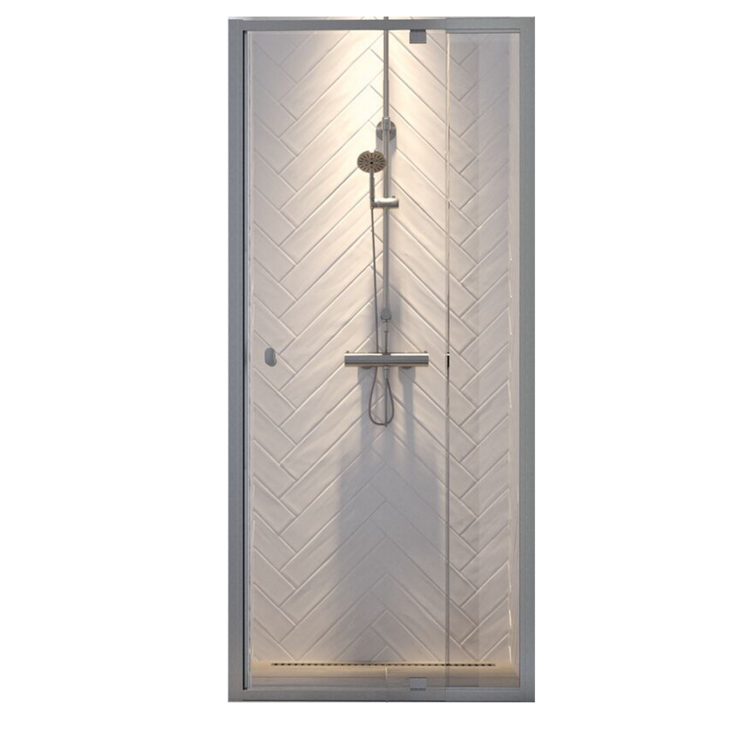 Nisdeur Sealskin Hooked Omkeerbaar Ruime Verstelbaarheid 100x200 cm Zilver