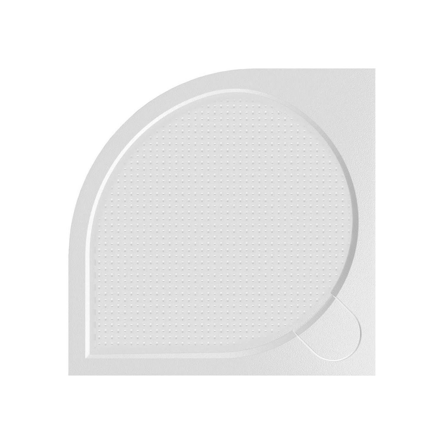 Douchebak Gegoten Marmer Sapho Arca 90x90x3 cm Kwartrond Wit