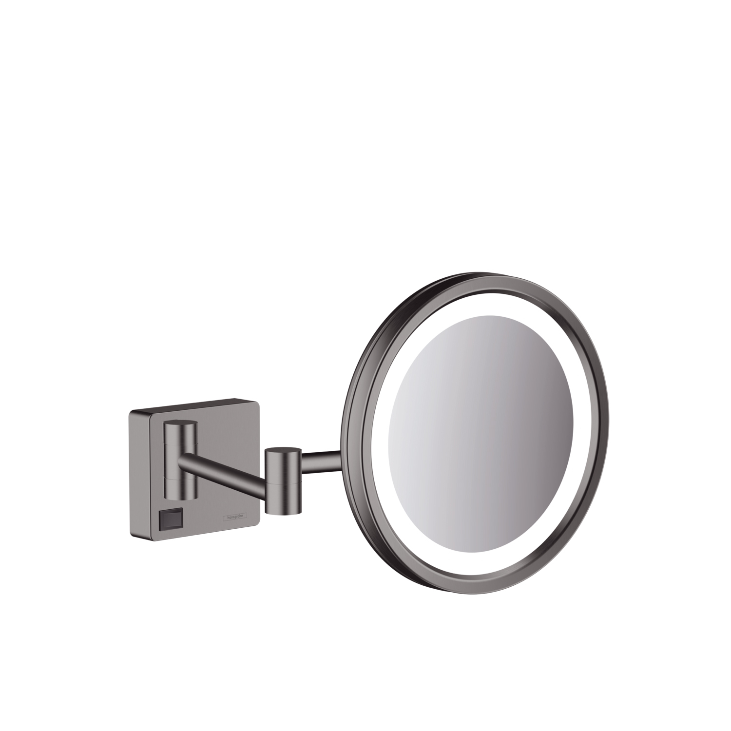 Scheerspiegel AddStoris HansGrohe Met LED Licht Geborsteld Zwart Chroom