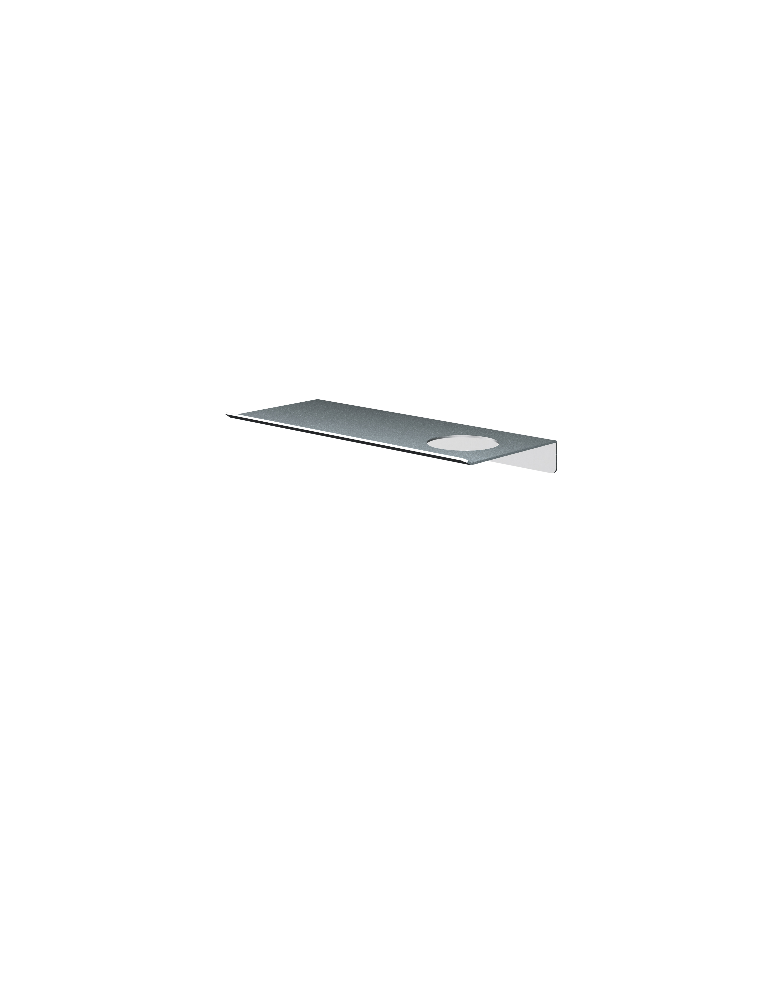 Hotbath &More Planchet 30 cm inclusief bevestigings rails met 1 uitsparing voor een zeepdispenser of beker RVS 316
