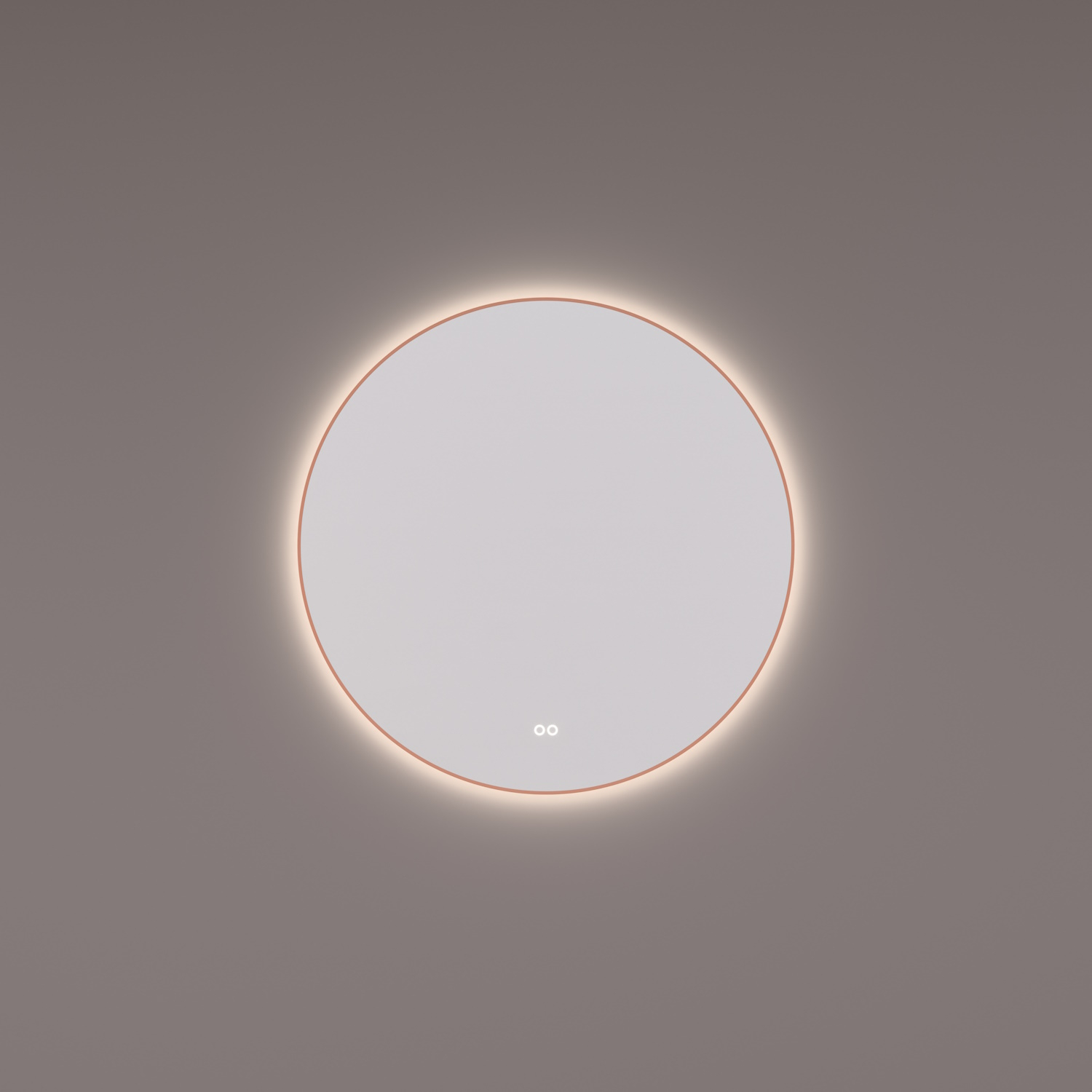 Spiegel Hipp Design SPV 13500 Rond Met Verlichting Incl. Spiegelverwarming en Koperen Frame (Alle Maten)