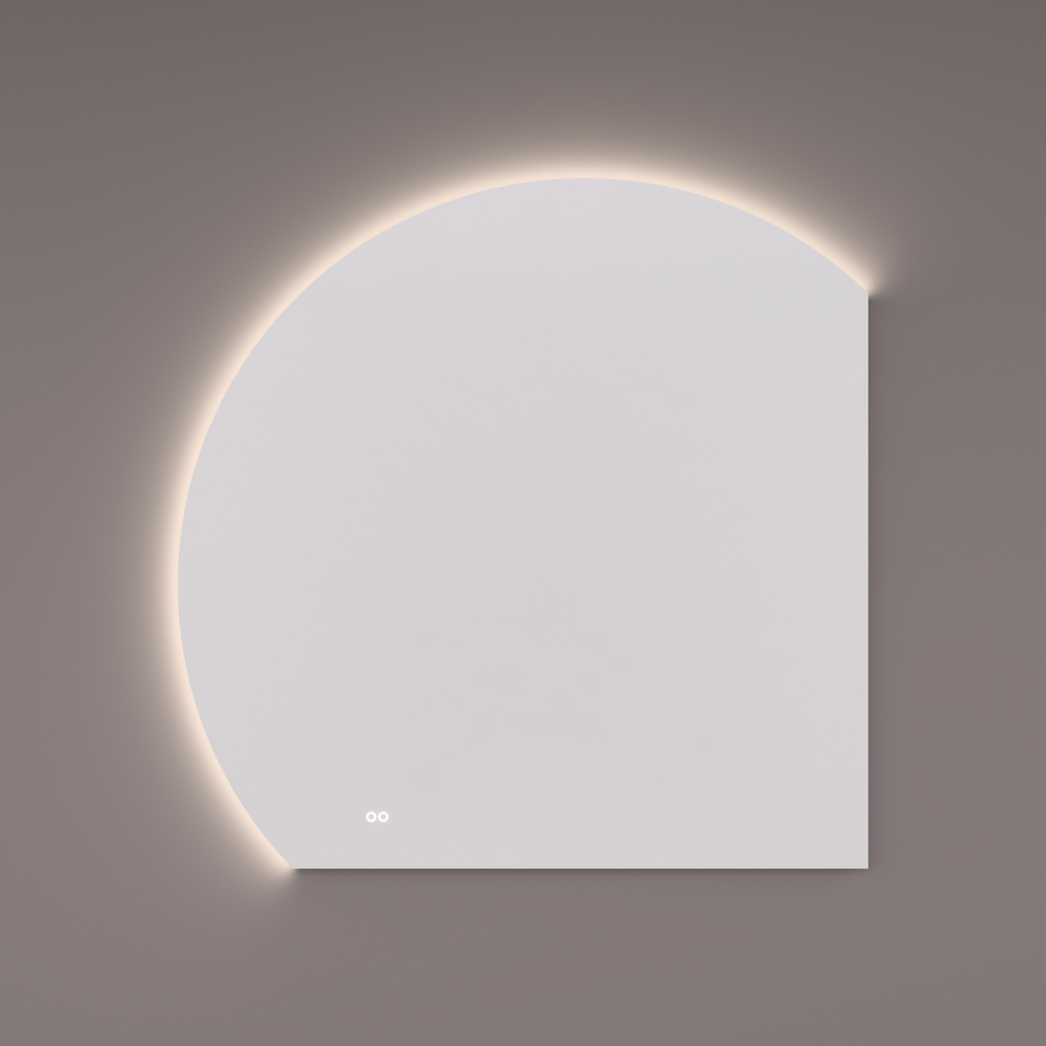 Hipp Design Spiegel  SPV ML Rond Links 120x100 cm Met Verlichting Incl. Spiegelverwarming