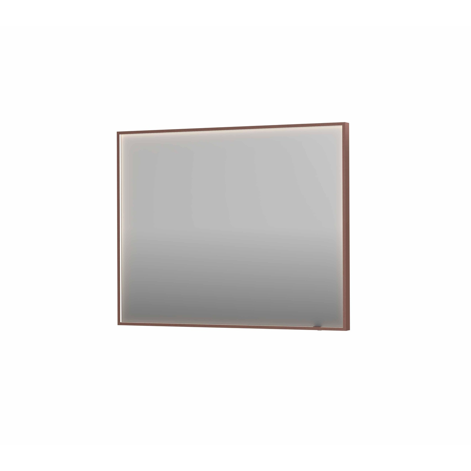 Spiegel INK SP19 100x4x80 cm incl. direct LED-Verlichting Rondom en Spiegelverwarming Geborsteld Koper