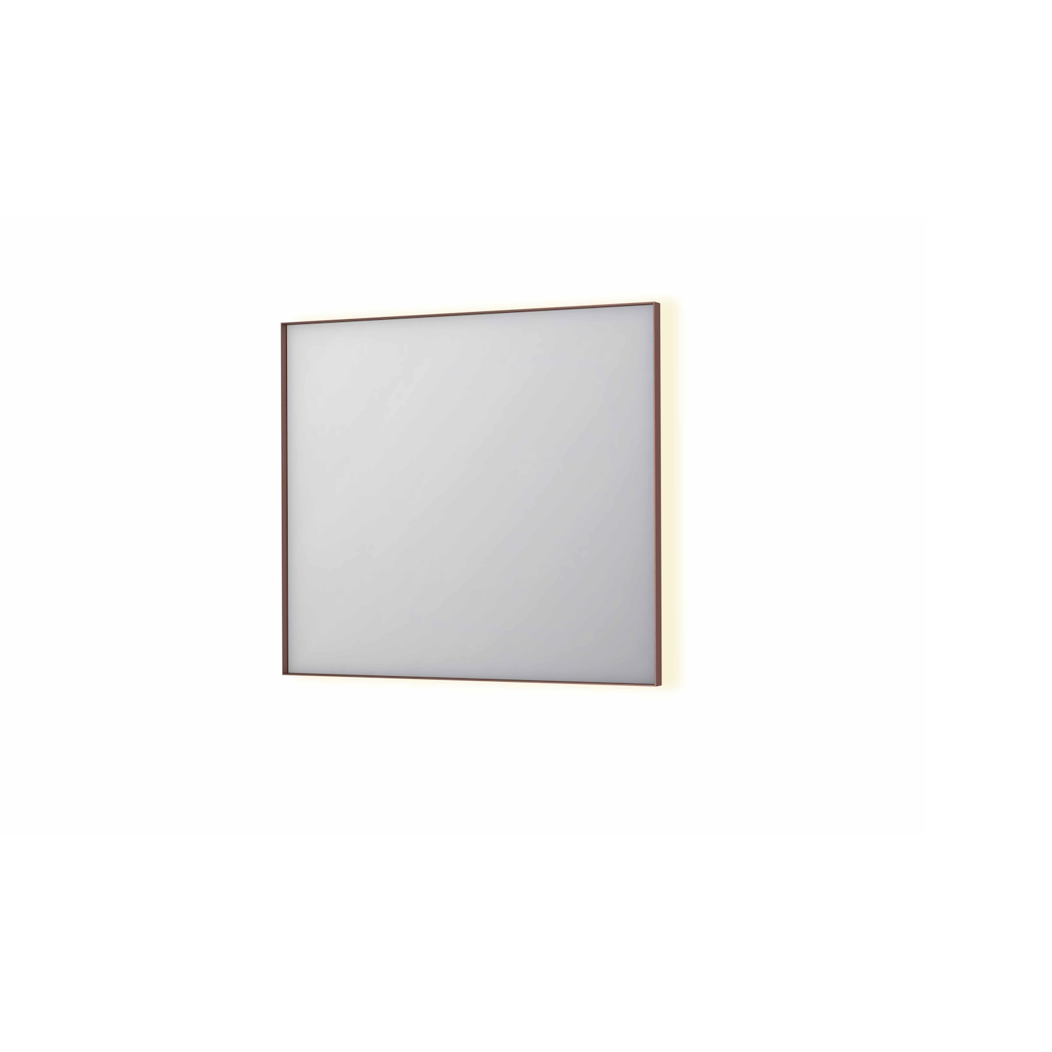Spiegel INK SP32 90x4x80 cm Incl. Indirect LED-Verlichting Rondom en Spiegelverwarming Geborsteld Koper
