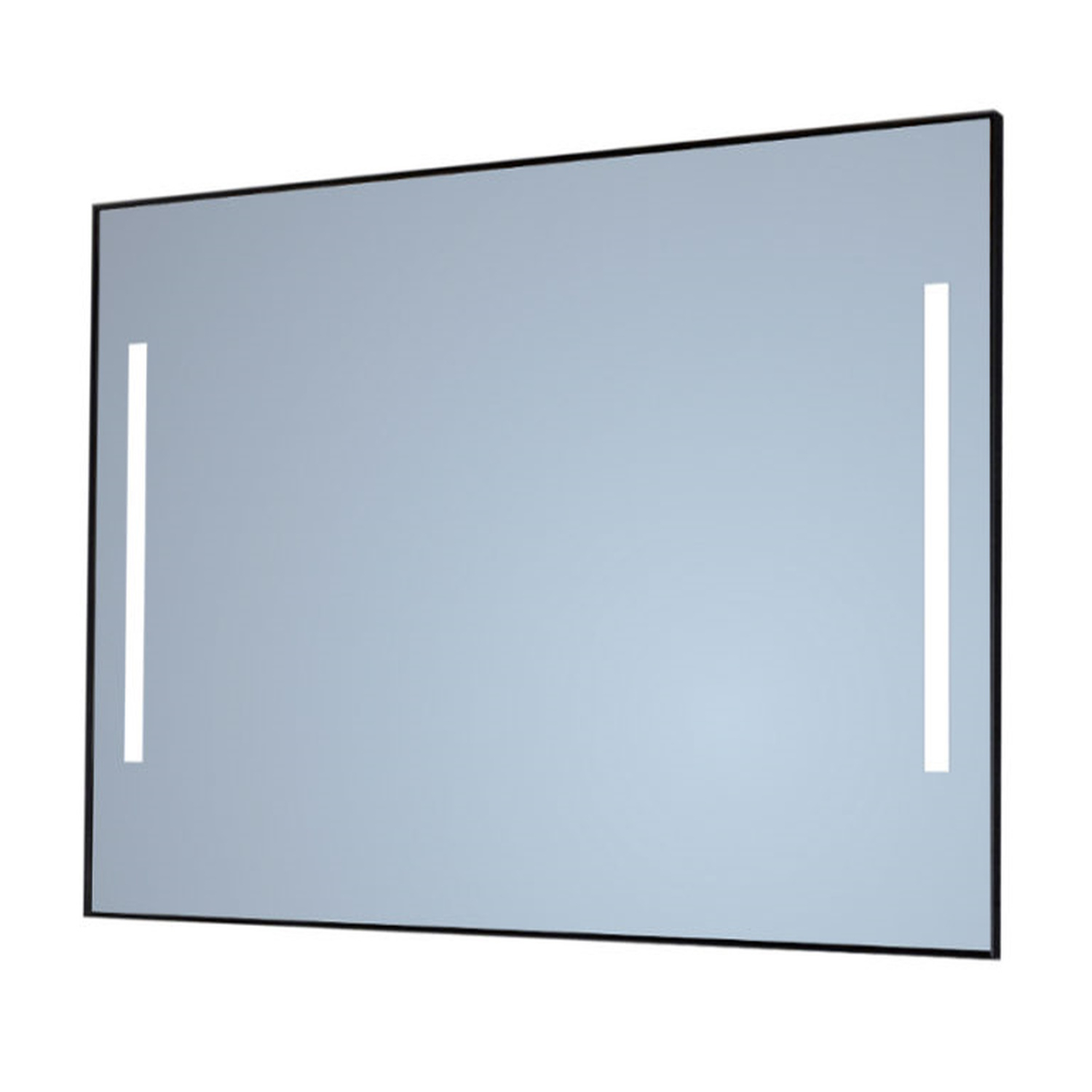 Spiegel Sanicare Q-Mirrors 120x70 cm Rechthoek Met Links & Rechts LED Cold White, Omlijsting Chroom incl. ophangmateriaal Zonder Schakelaar