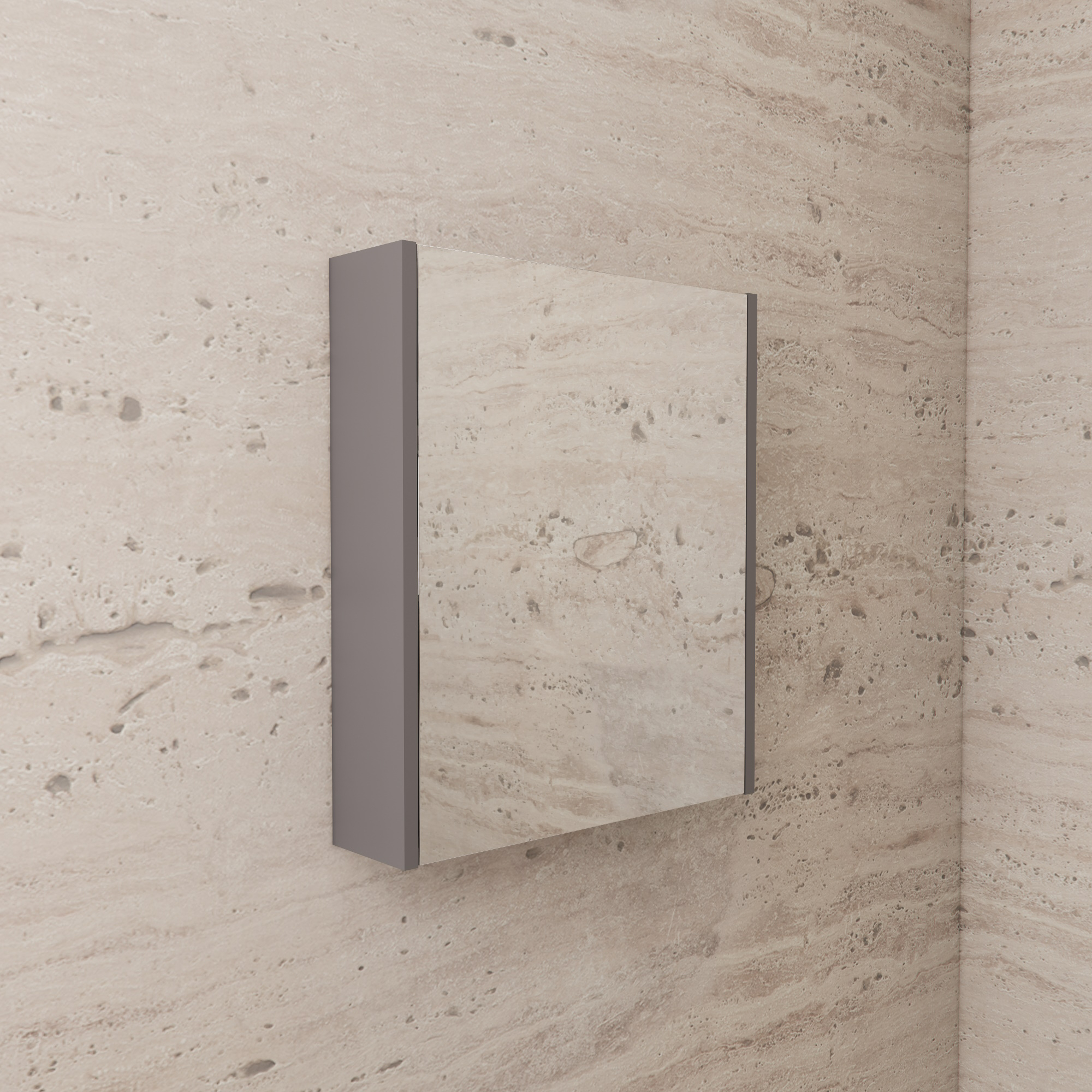 Boss & Wessing Spiegelkast BWS Riga 60 cm, 1 Deur Leigrijs