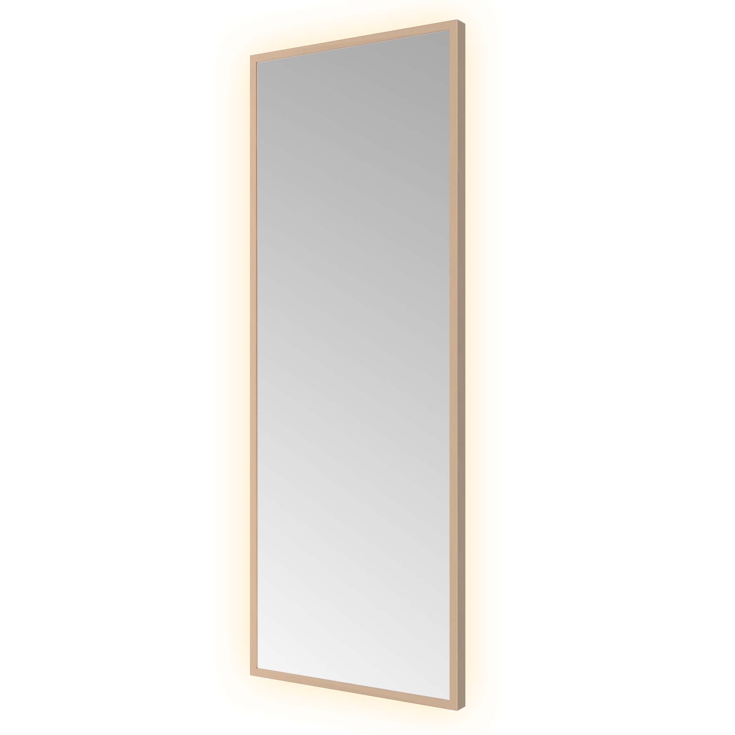 Hotbath Spiegel &MORE 80x30 cm LED-Verlichting Rechthoek Geborsteld Koper PVD