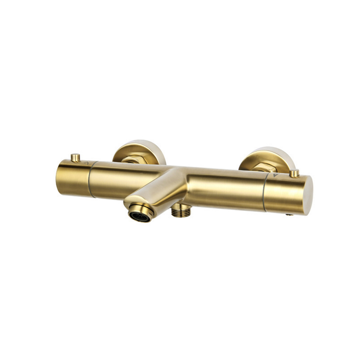 Thermostatische Badmengkraan Sanilux Peralta Opbouw Rond Geborsteld Goud product afbeelding