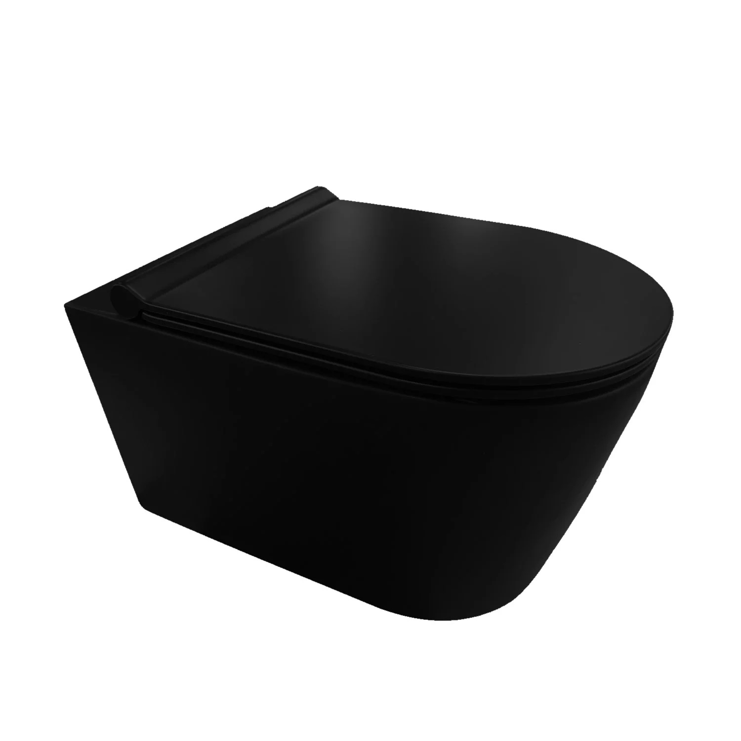 Wandcloset Boss Wessing Black 50X35X365Cm Keramiek Rimless Mat Zwart Incl Zitting boss wessing kopen in de aanbieding Wandcloset Boss Wessing Black 50X35X365Cm Keramiek Rimless Mat Zwart Incl Zitting boss wessing kopen in de aanbieding