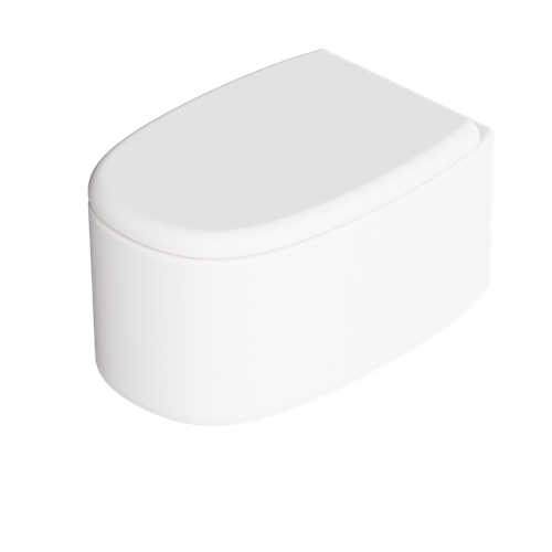 Salenzi Wandcloset  Idilla 55 cm Keramiek Tornado Spoeling Mat Wit (excl. zitting)