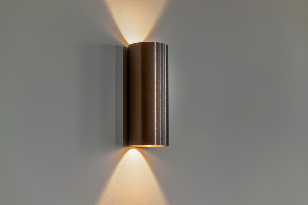 Wandlamp Artdelight Brody 2 Lichts LED 2700K Dimbaar Geborsteld Brons afbeelding