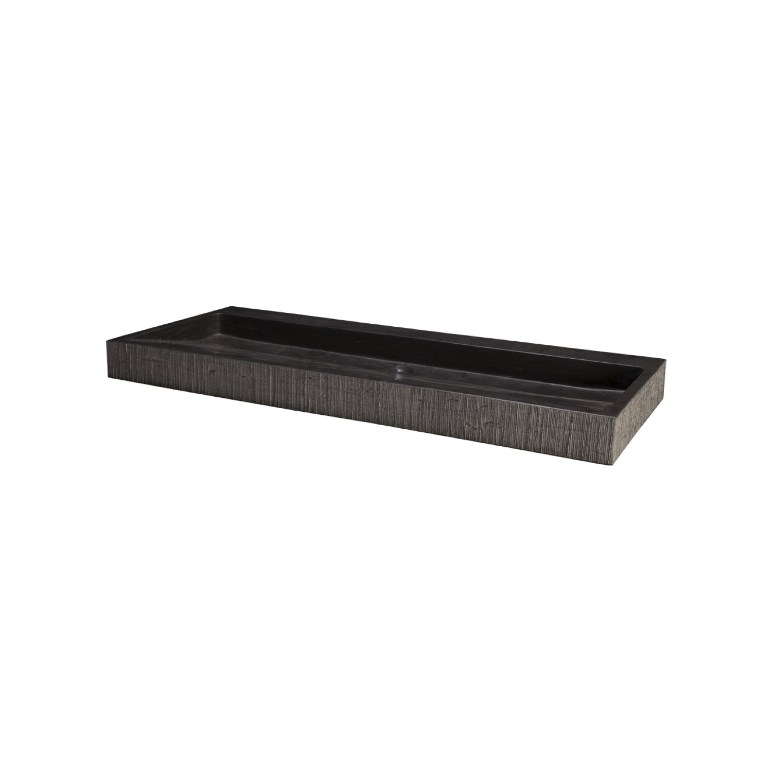 Wastafel Forzalaqua Oslo Hardsteen Gefrijnd Met Kraangat Antraciet 100,5x51,5x9 cm