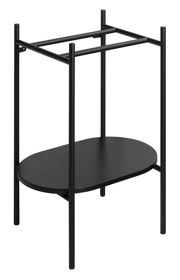 Sapho Wastafel Frame met Onderplank  Puno 55x79,5x39,6 cm Zwart