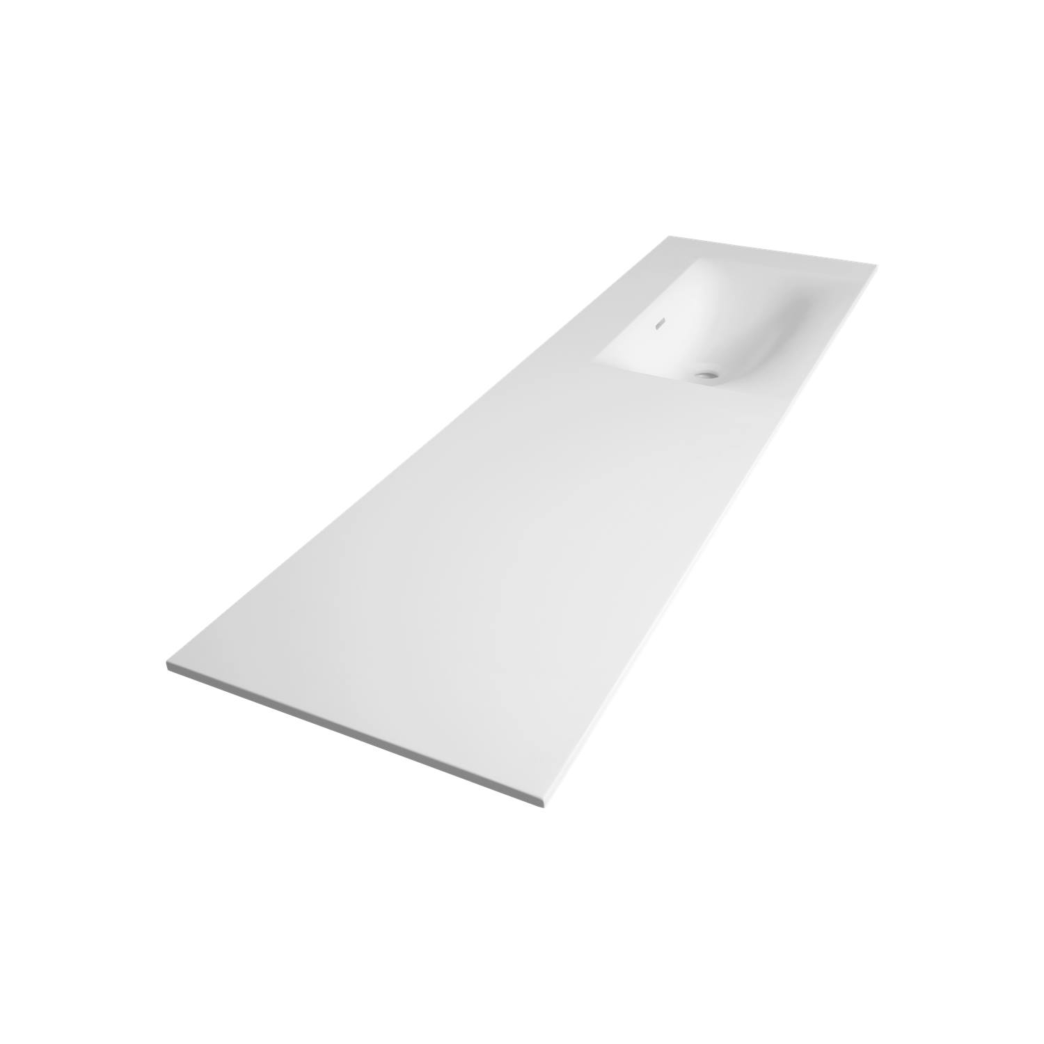 Wastafelblad Exclusive Line Furiosa Mat 160-2 Rechts 1 Kraangat