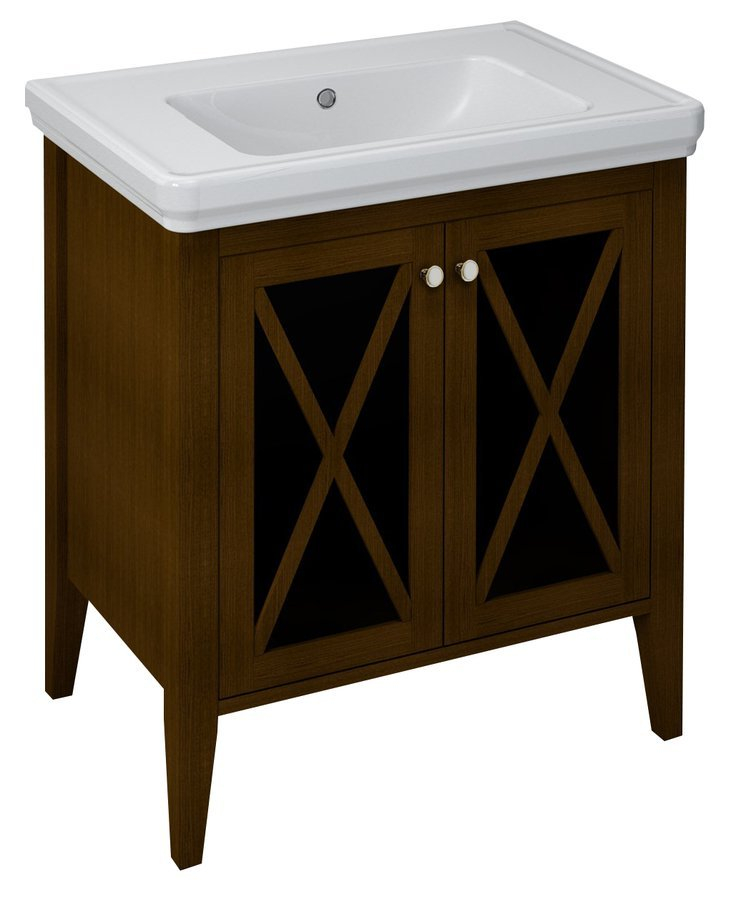 Sapho Wastafelmeubel  Cross Mahonie Hout 70x81x47 cm
