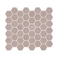 Mozaïek Valencia 27.8x32.5 cm Recycled Glas, Hexagon Mat Roze (Prijs Per 1.00 m2)