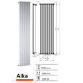 Designradiator Aika 1800 x 500 mm Zilver Metallic