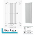 Handdoekradiator Aika Retta 1800 x 595 mm Black Graphite