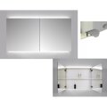 Spiegelkast Sanicare Qlassics Ambiance 100x60 cm Met Dubbelzijdige Spiegeldeuren, LED Verlichting En Afstandsbediening Hoogglans Wi