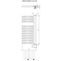 Designradiator Boss & Wessing Franto Sinistro 161 x 60 cm 933 Watt Buis Links Zilver Metallic