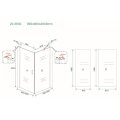 Douchecabine Wiesbaden vierkant 1 swingdeur 90x90cm 8mm NANO coating 