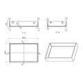 Inbouwnis Luca Sanitair 44.5x29.5x8 cm Solid Surface Rechthoek Mat Wit