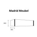 Badkamermeubel BWS Madrid Dark Brown 150 cm met Massief Topblad en Keramische Waskom Rechts (2 lades, 0 kraangaten)