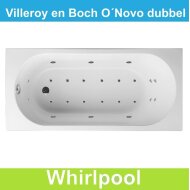 Ligbad Villeroy & Boch O.novo 170x75 cm Balboa Whirlpool systeem Dubbel | Tegeldepot.nl