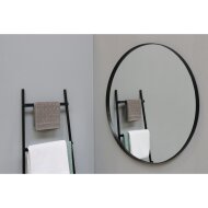 Ink Spiegel Rond Mat Zwart Aluminium Kader 120 x 3,5 cm
