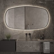 Spiegel Martens Design Lissabon 100x70 Cm Met Indirecte Verlichting En Spiegelverwarming Gunmetal