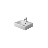 Duravit Vero Wastafel Met 1 Kraangat Wondergliss 60x47x16.5 cm Onderzijde Geglazuurd Keramiek Glanzend Wit