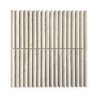 BWS Mozaïek Kit Kat Bull Nose Travertin 30x30 cm (Prijs per matje)