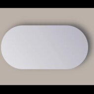 Spiegel Sanicare Q-Mirrors 100x70 cm Ovaal/Rond Met Rondom LED Cold White incl. ophangmateriaal Met Sensor (Spiegels en spiegelkasten)